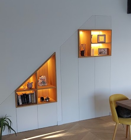 Après le projet d'aménagement sous escalier